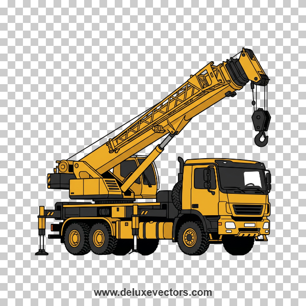 Construction crane truck png