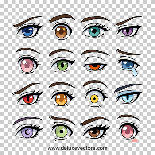 Anime Eyes Vector Pack