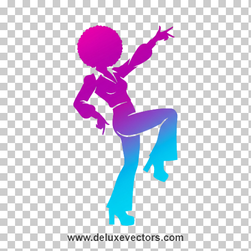 Disco Dancer Silhouette Free Transparent PNG
