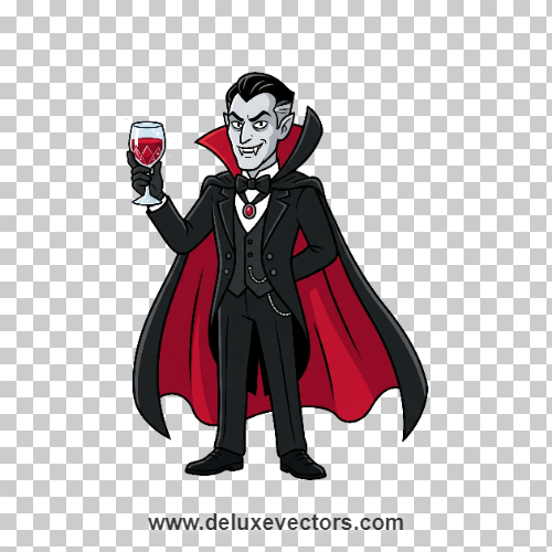 Cartoon Count Dracula Vampire Illustration Vector PNG