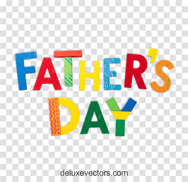 Fathers Day Colorful Text
