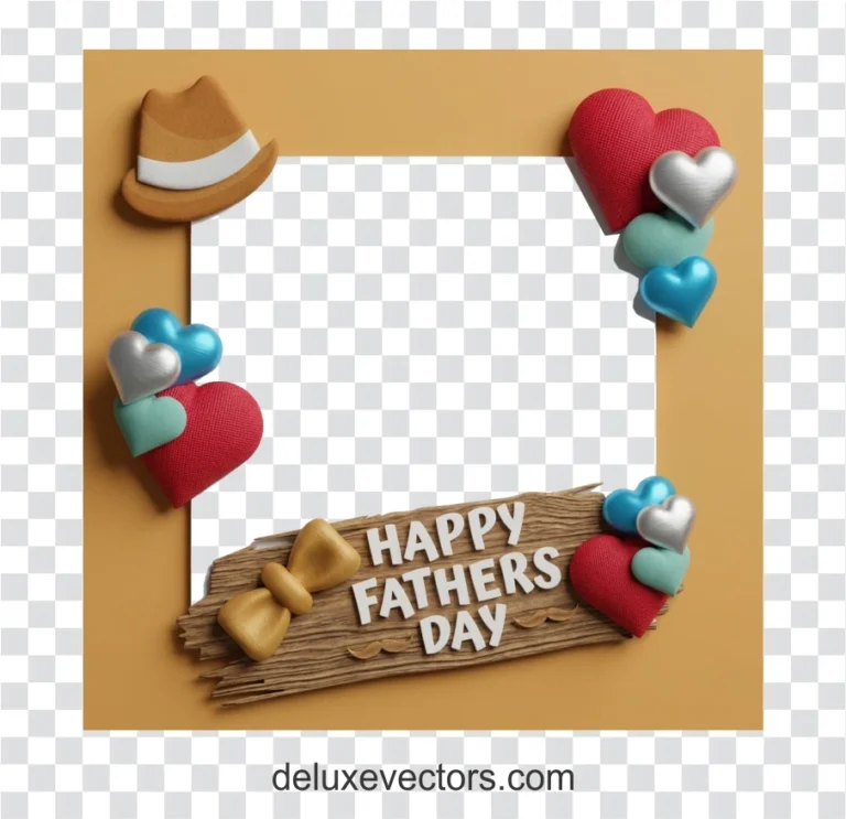 Fathers Day Heart frame Png