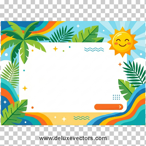 Tropical Summer Banners Background Vector Free Download