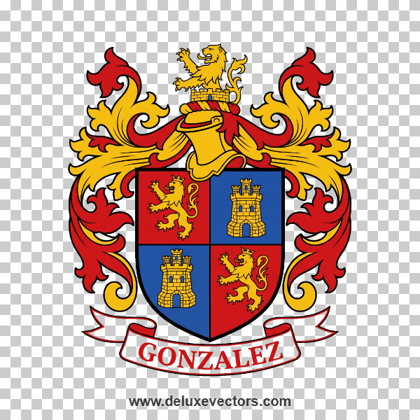 Gonzalez Coat of Arms Crest Vector