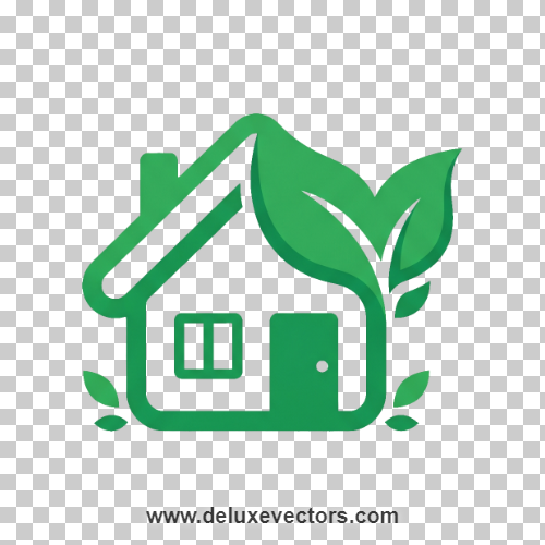 Eco Green House Icon Sustainability Logo Free Download