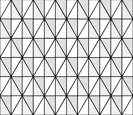 Half-Regular Triangle Tessellation - Geometric Vector Pattern
