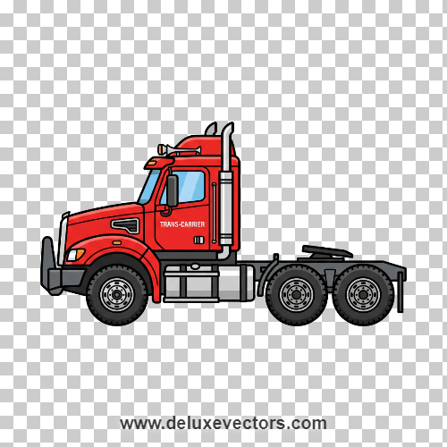 Heavy Tractor Unit Semi Truck Vector Free Download