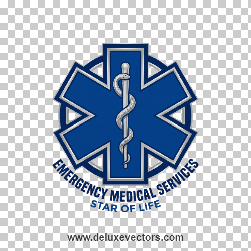 EMS Emergency Medical Service Logo Crest PNG Download