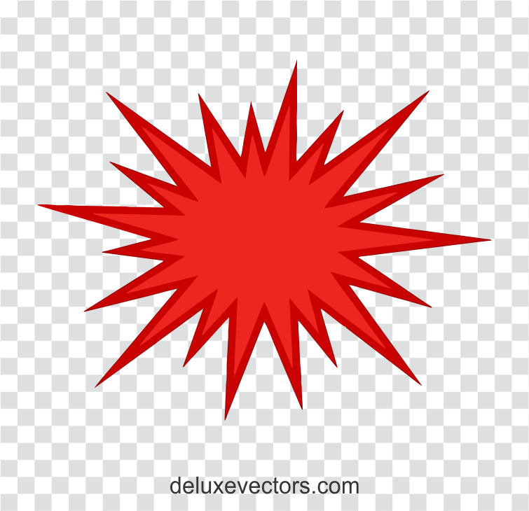 Red starburst graphic png