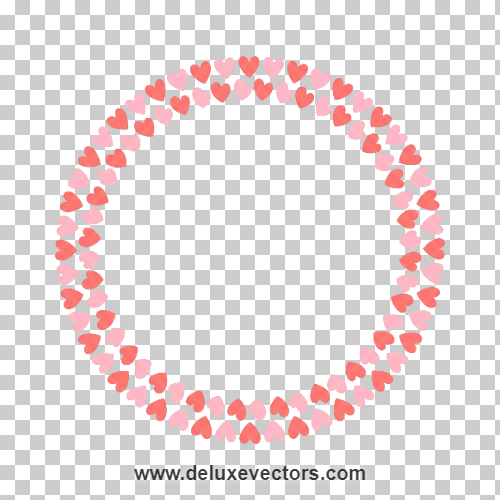 Round Hearts Frame Border png