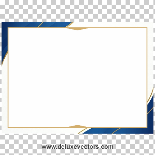Blue Gold Corner Certificate Design Background HD