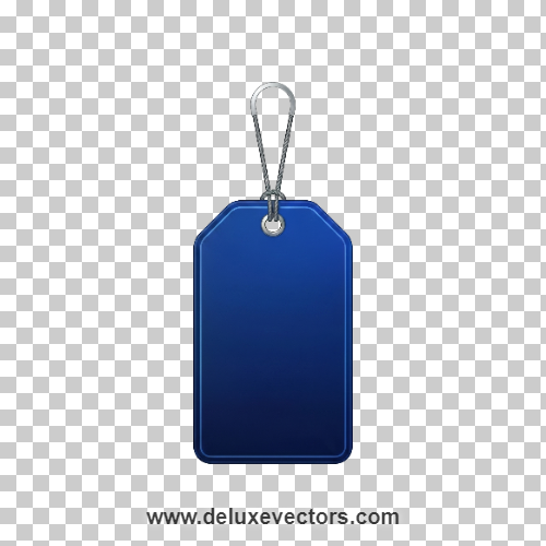 Blank Royal Blue Glossy Price Tag Transparent PNG