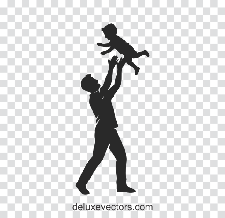 father and son silhouette 2