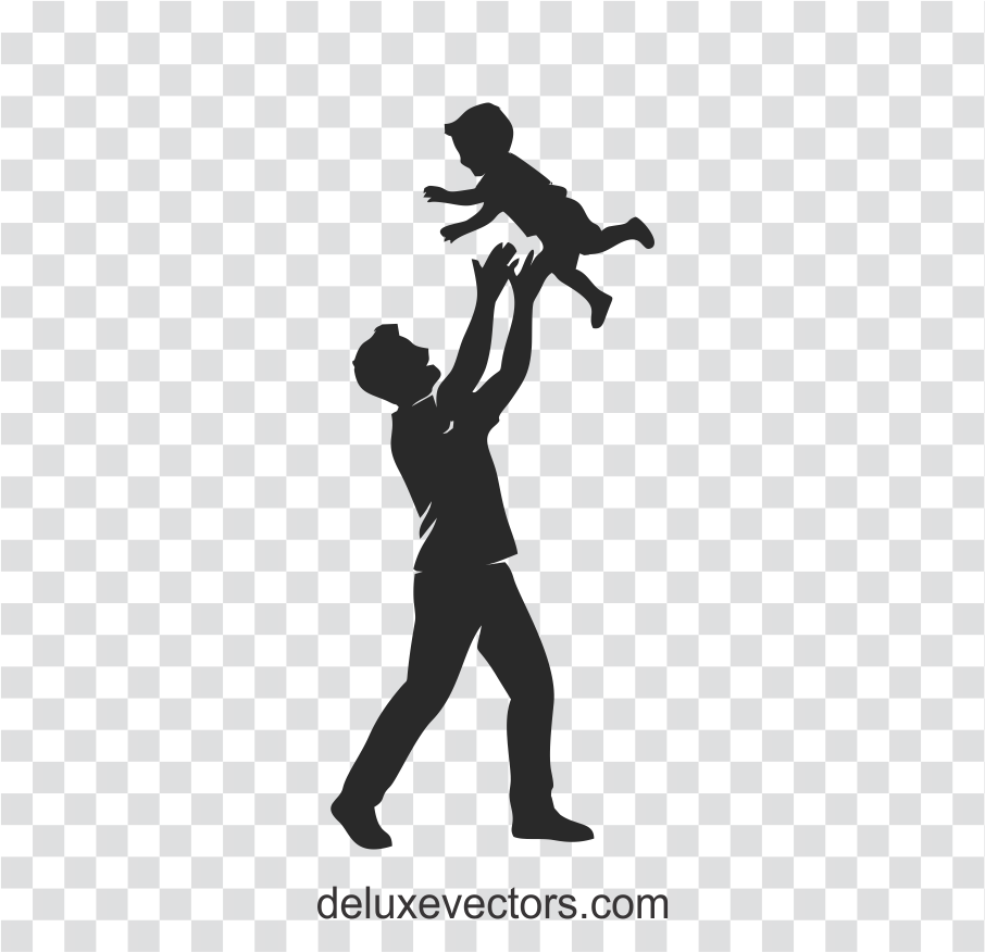 father and son silhouette 2