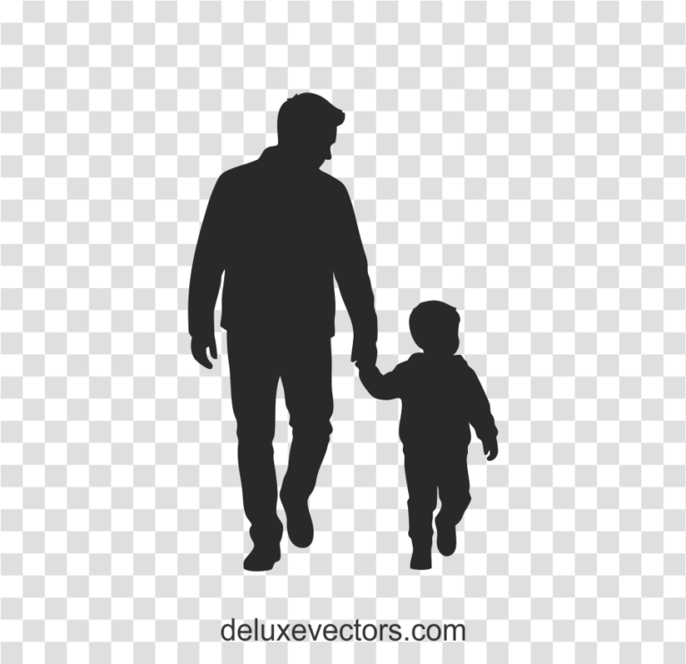 father and son silhouette png