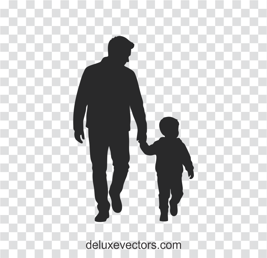 father and son silhouette png