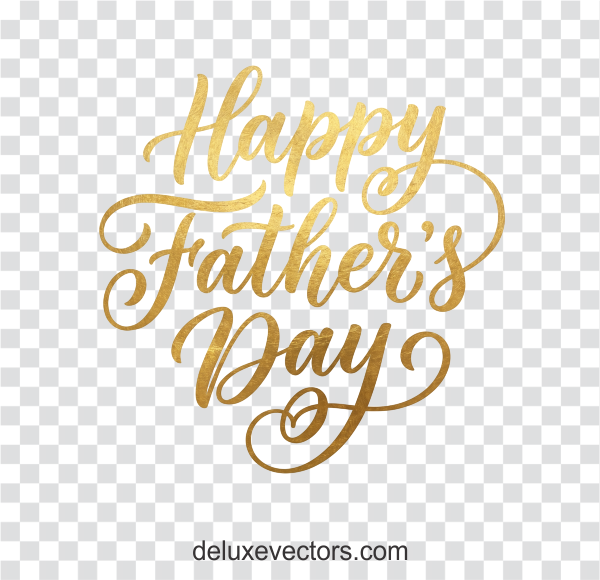 Golden Fathers Day Png