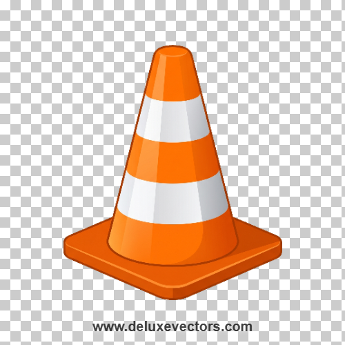 Orange Construction Safety Traffic Cone PNG | Vector Under Construction Clipart