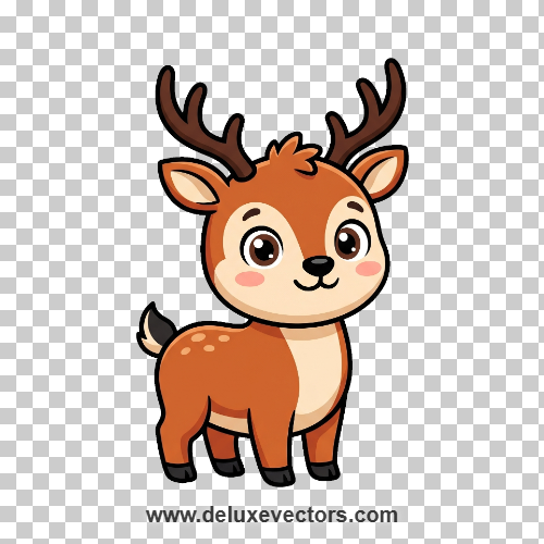 Cartoon Deer Animal Stag PNG
