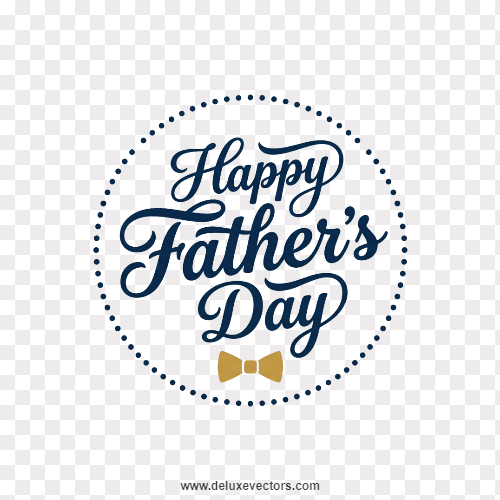 Happy Fathers Day Typography Badge Label