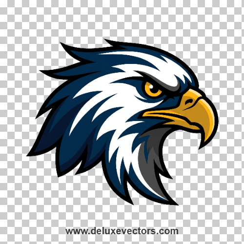 Hawk Mascot Vector PNG | Transparent Predatory Bird Logo