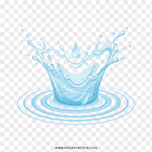 Water Splash Drop Vector Crown Effect