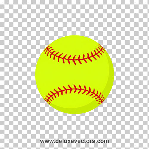 Vibrant Yellow Softball Vector Graphic