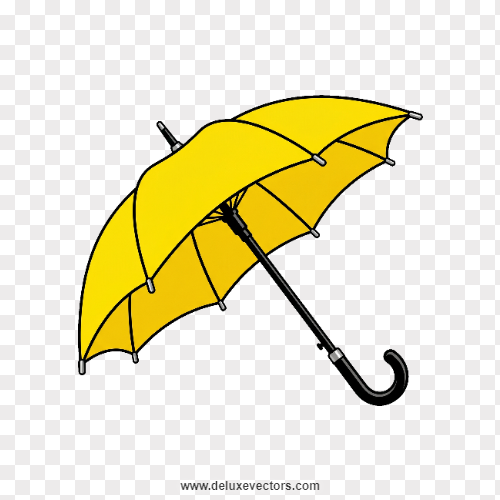 Yellow Umbrella Vector Commercial Clipart Png