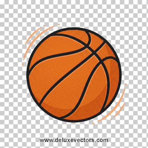 Minimalist Basketball Sports Icon Flat Vector