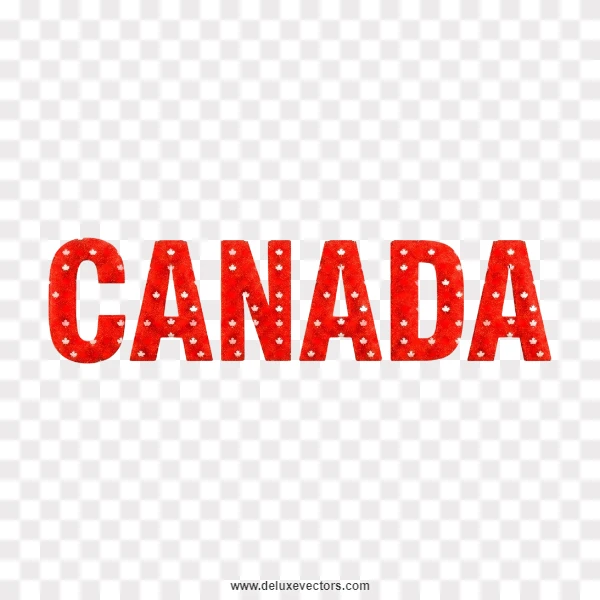 Bright Red Canada Polka Dot Text Heading