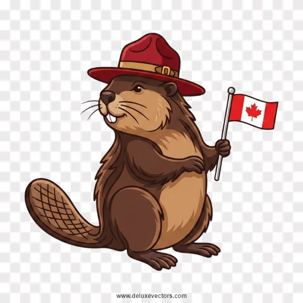 Canada Day Beaver Clipart Cute Graphic