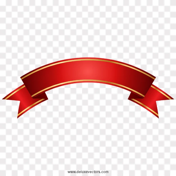 Classic Red Arched Banner Vector Ribbon