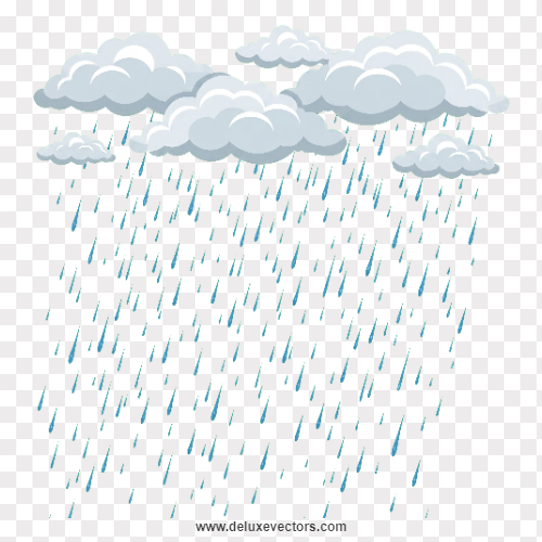 Clouds and Rain Drops Monsoon Weather Background