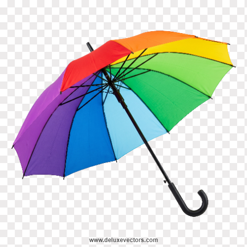 Colorful Umbrella PNG Isolated Rainbow Element