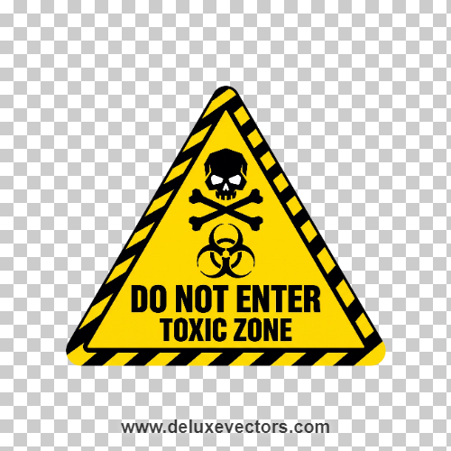 Do Not Enter Toxic Zone Warning Sign Clipart