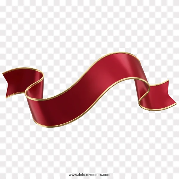 Flowing S-Curve Red Ribbon Vector Design