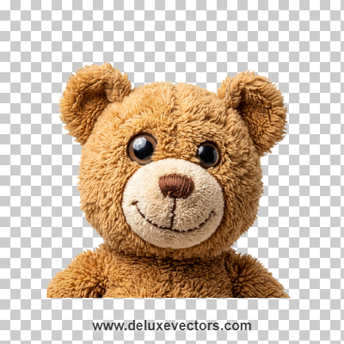 Funny Brown Teddy Bear Plush Toy Face Clipart
