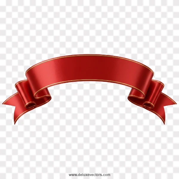Glossy 3D Red Arched Banner Illustration