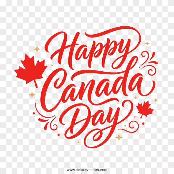 Happy Canada Day Script Typography