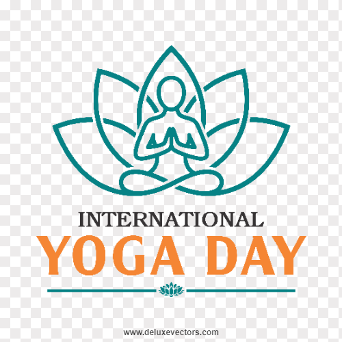 International Yoga Day Clipart Lotus Line Logo