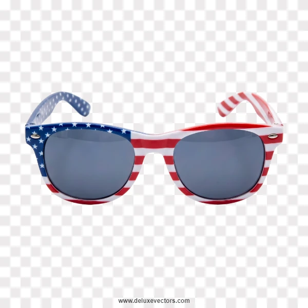 Patriotic Star Spangled Sunglasses PNG Element