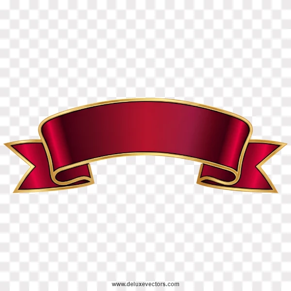 Ruby Red Pointed Tail Banner Element