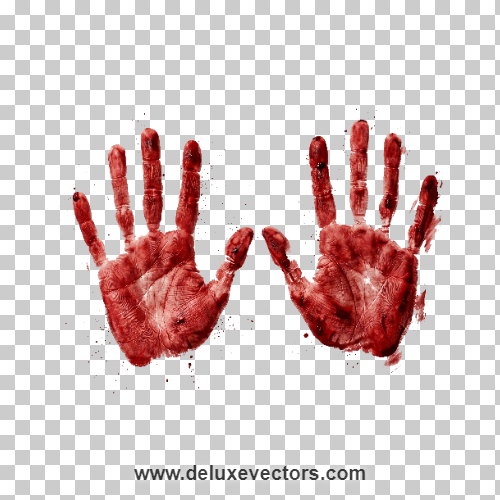 Scary Horror Blood Hand Prints Graphic Transparent Png