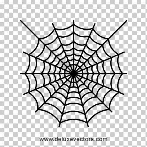 Symmetrical Spider Web Halloween Pattern Vector