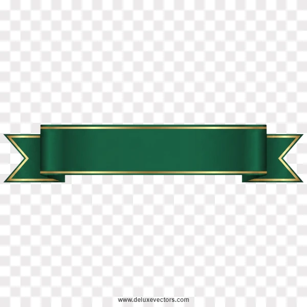 Straight Green Ribbon Bar Banner Component