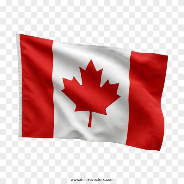 Waving Canada Flag Graphic Asset Element