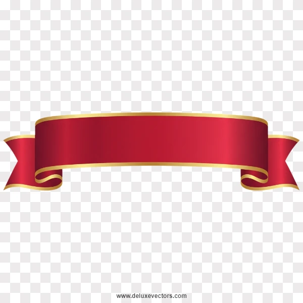 Wide Horizontal Red Ribbon Banner Graphic