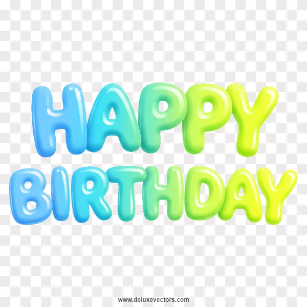 3d Yellow Birthday Typography Graphic