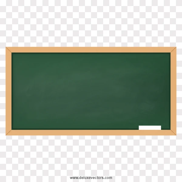 Blank Green School Chalkboard with Wooden Frame