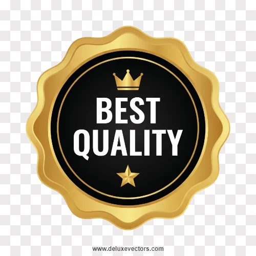 Black Gold Best Quality Badge Emblem Transparent Png